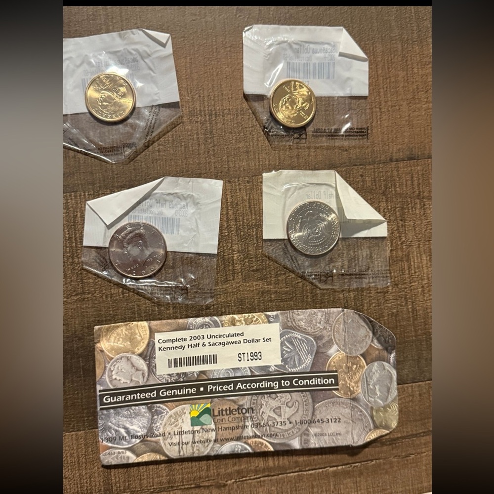 2003 Uncirculated Coin Set Kennedy half dollar & Sacagawea